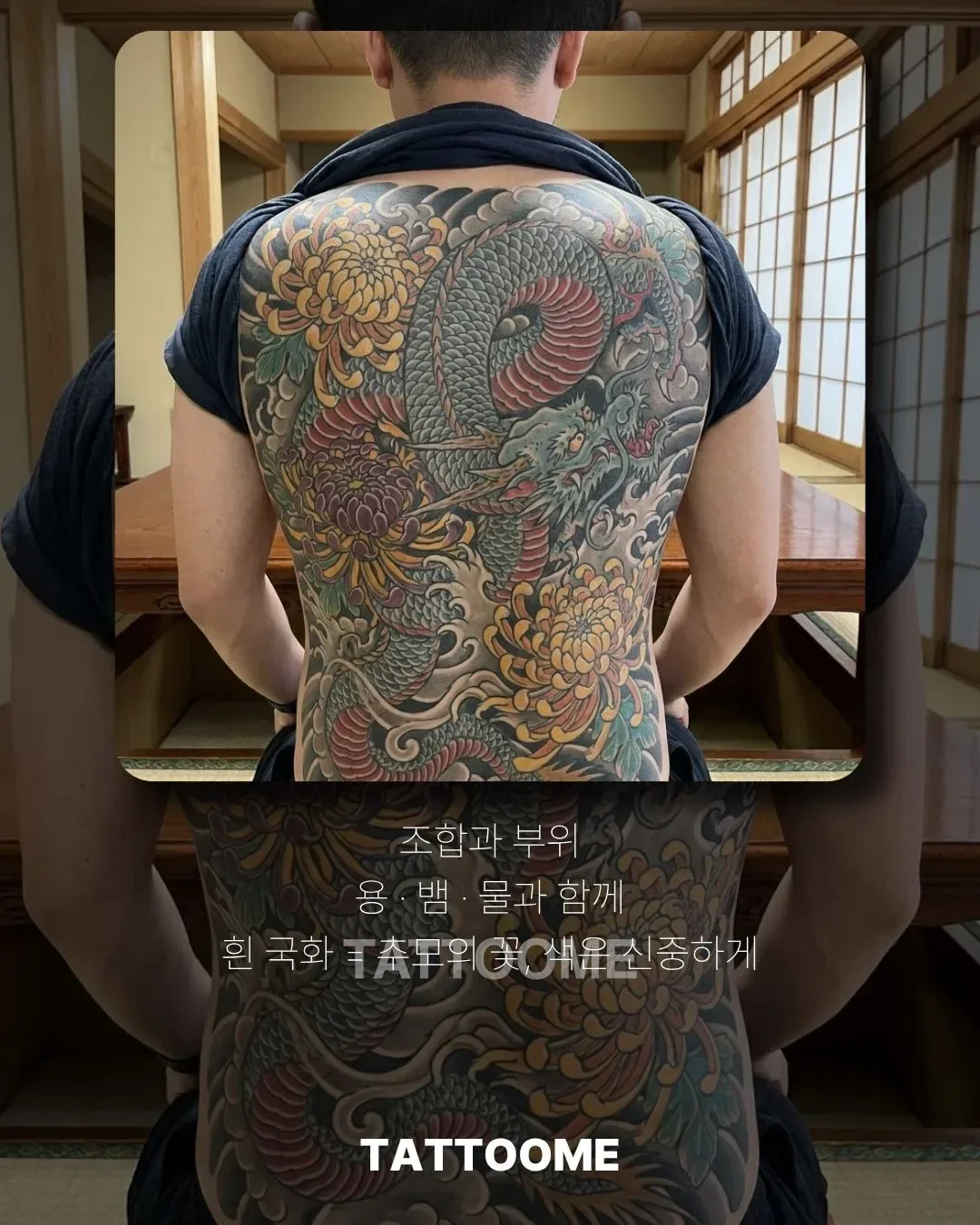 국화와 용 조합, 어울리는 부위