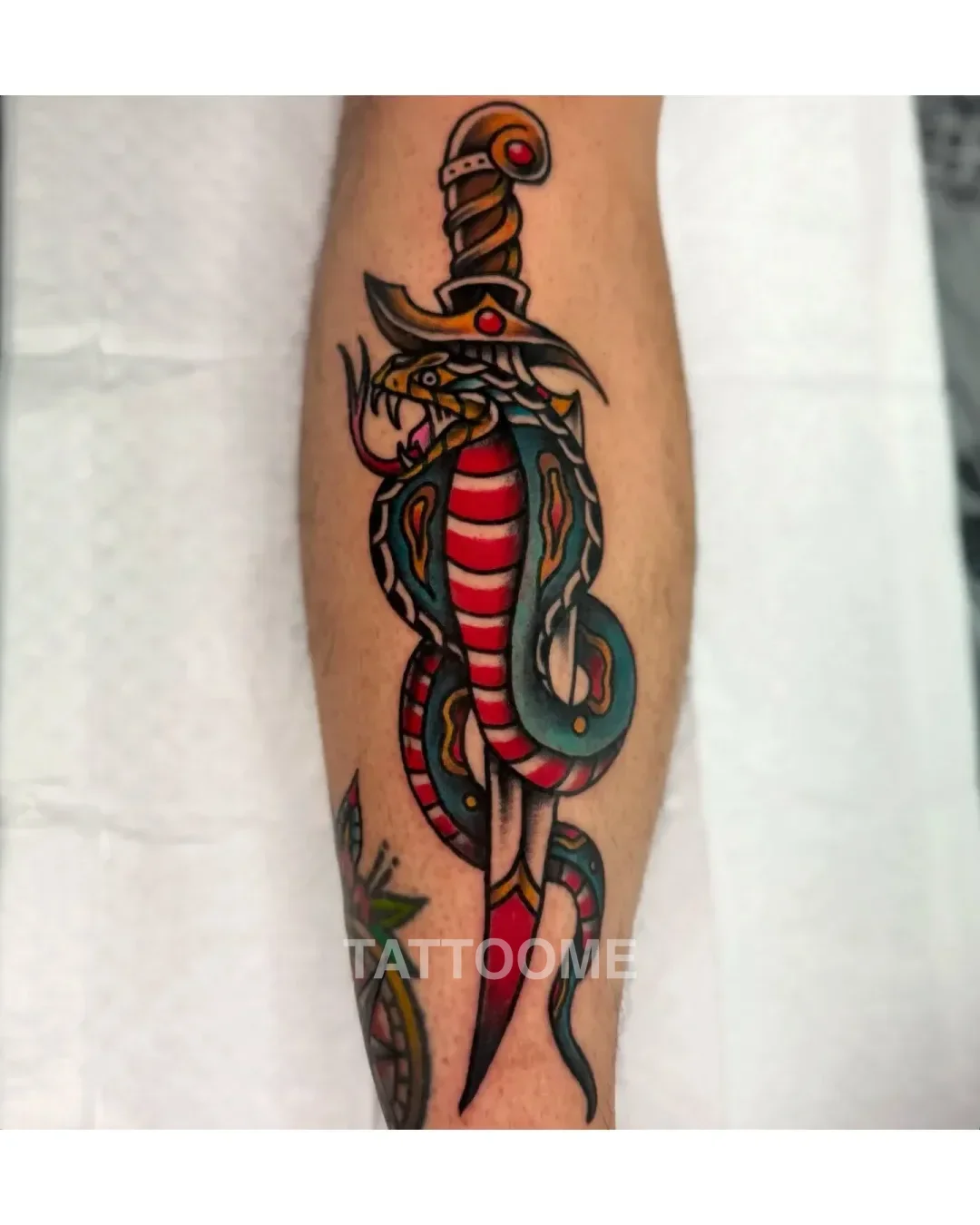 올드스쿨 칼 - joojoobean_tattoo