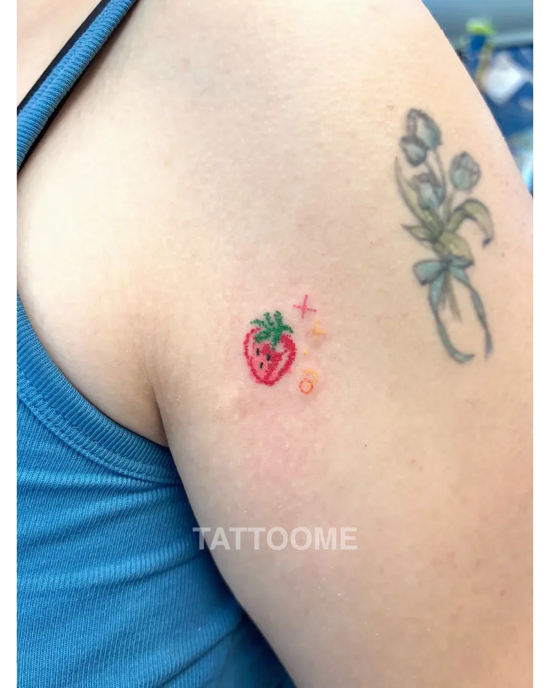 미니타투 딸기 - ddalgi_tattoo