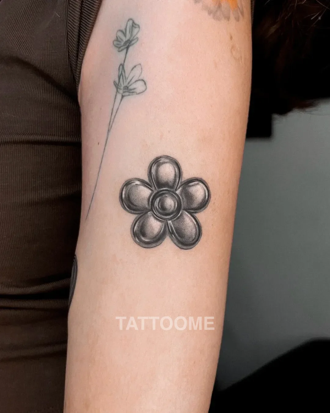 블랙워크 꽃 - rai.tattooer