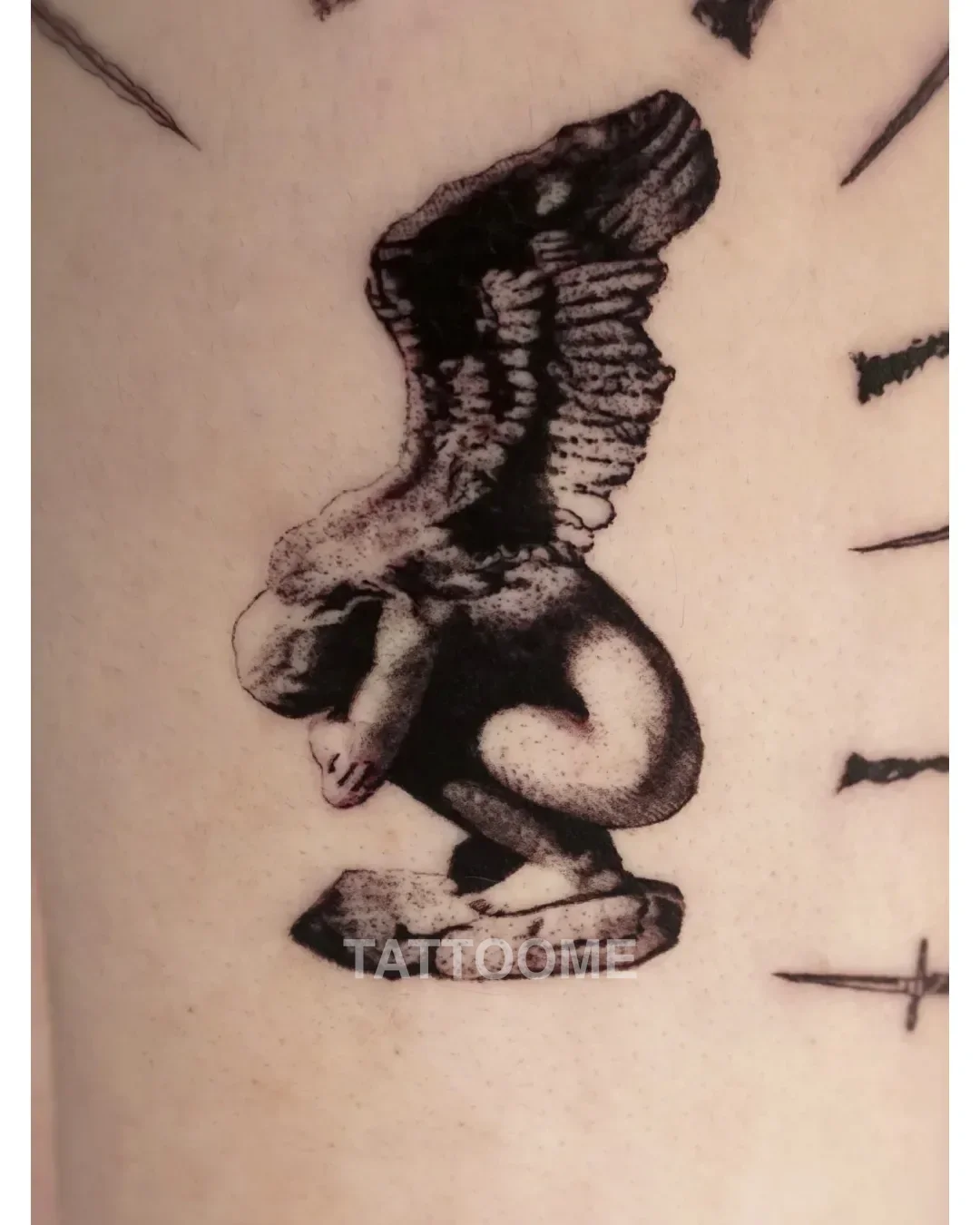 블랙워크 석상 - 2myeonzi_tattoo