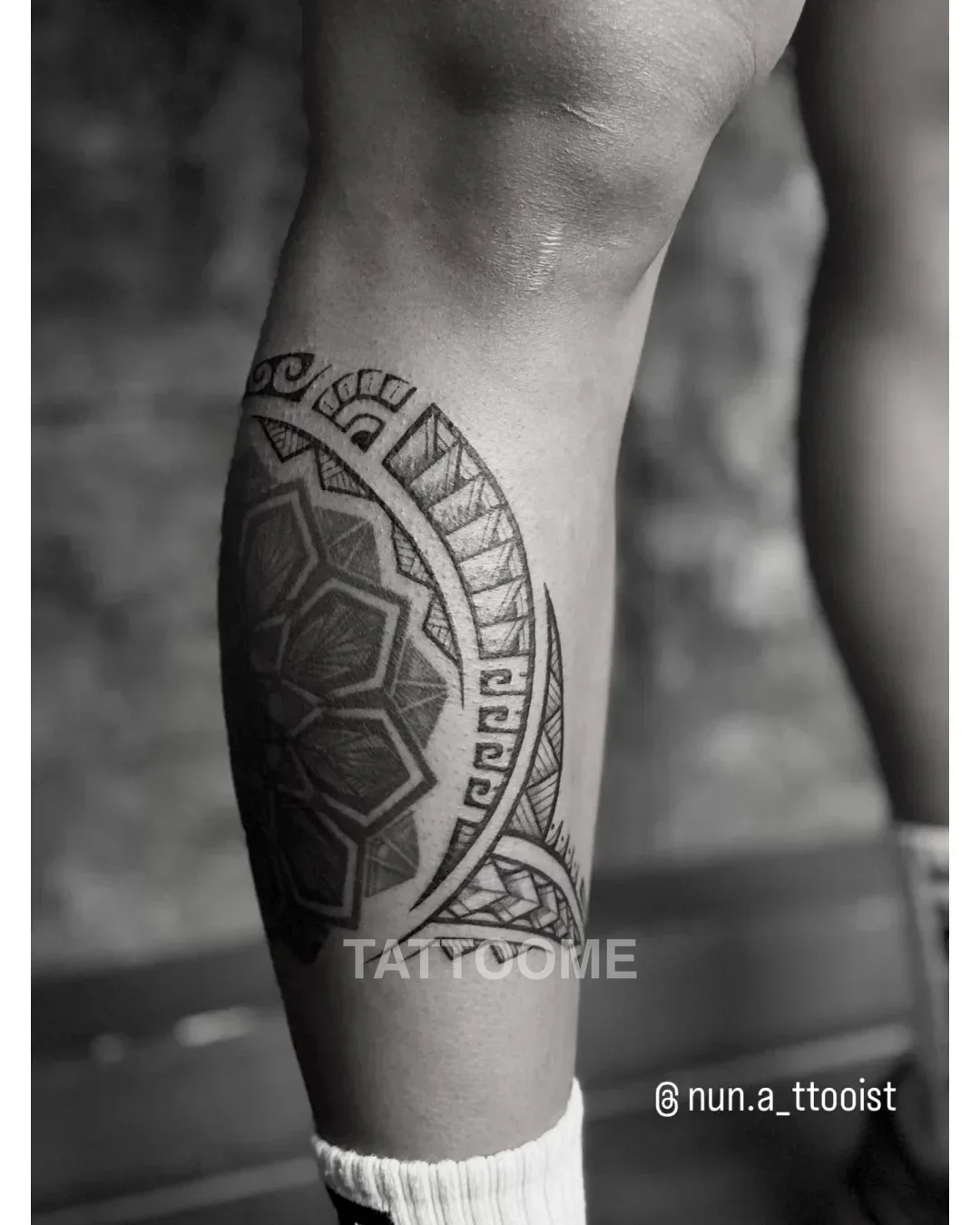 폴리네시안 다리 - nun.a_tattooist
