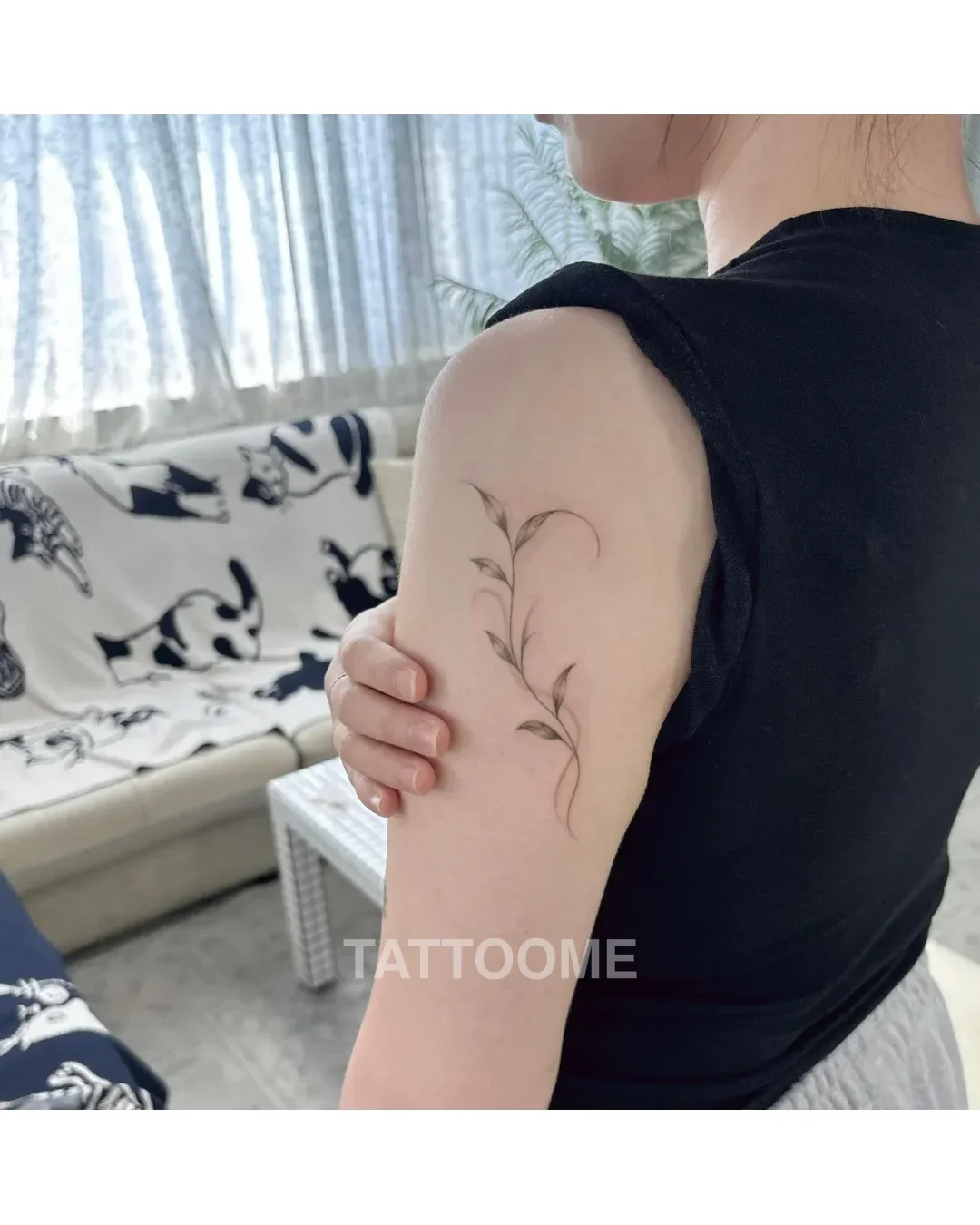 감성타투 잎 - nyangwol_tattoo