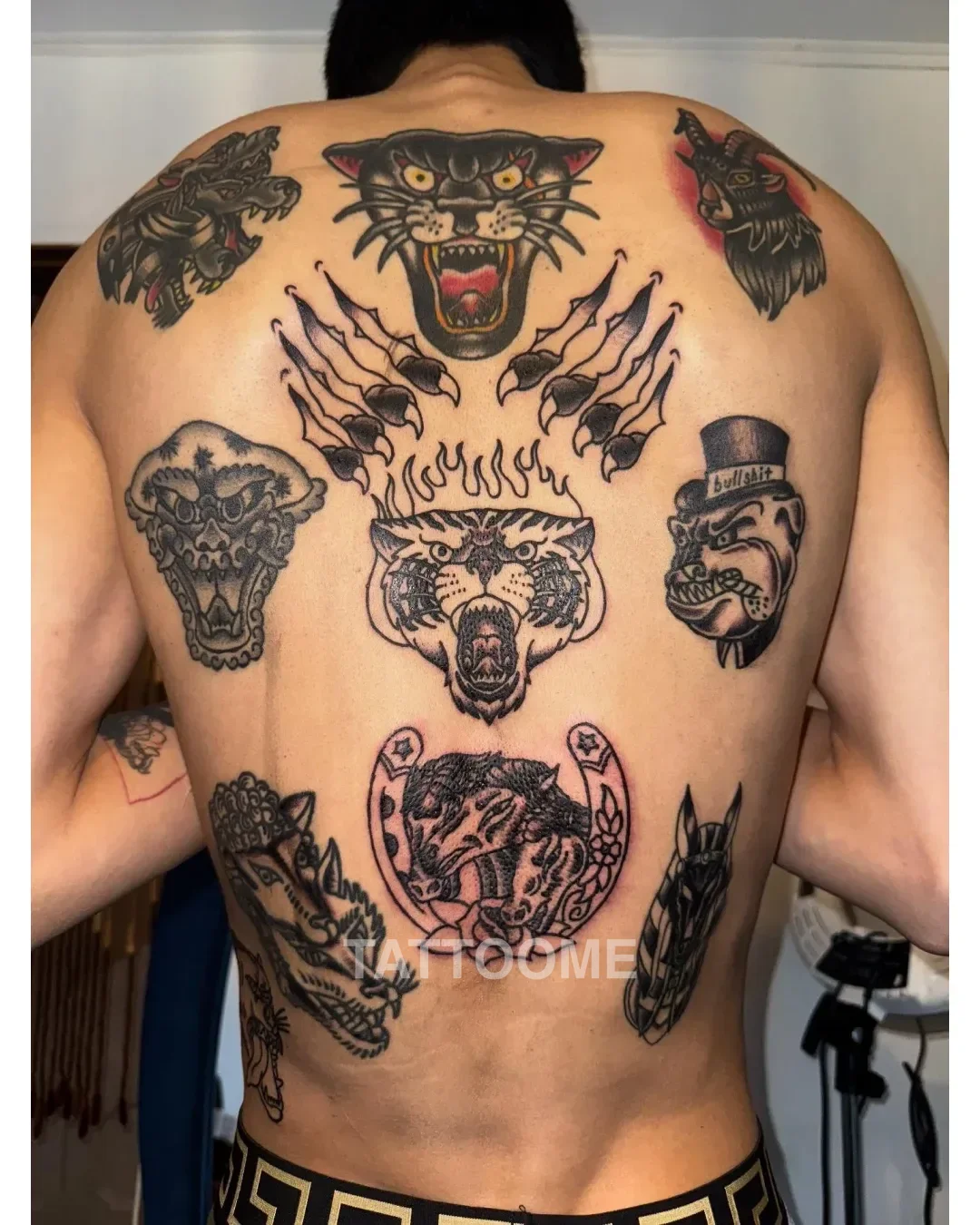 올드스쿨 등판 - tattooer_aruru