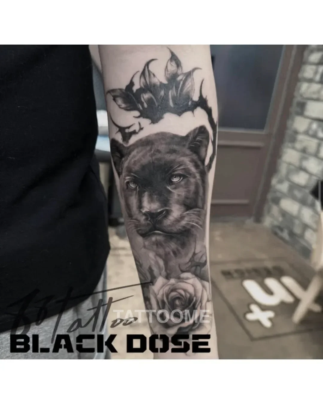 블랙앤그레이 블랙팬서+장미타투 - 88_tattoo