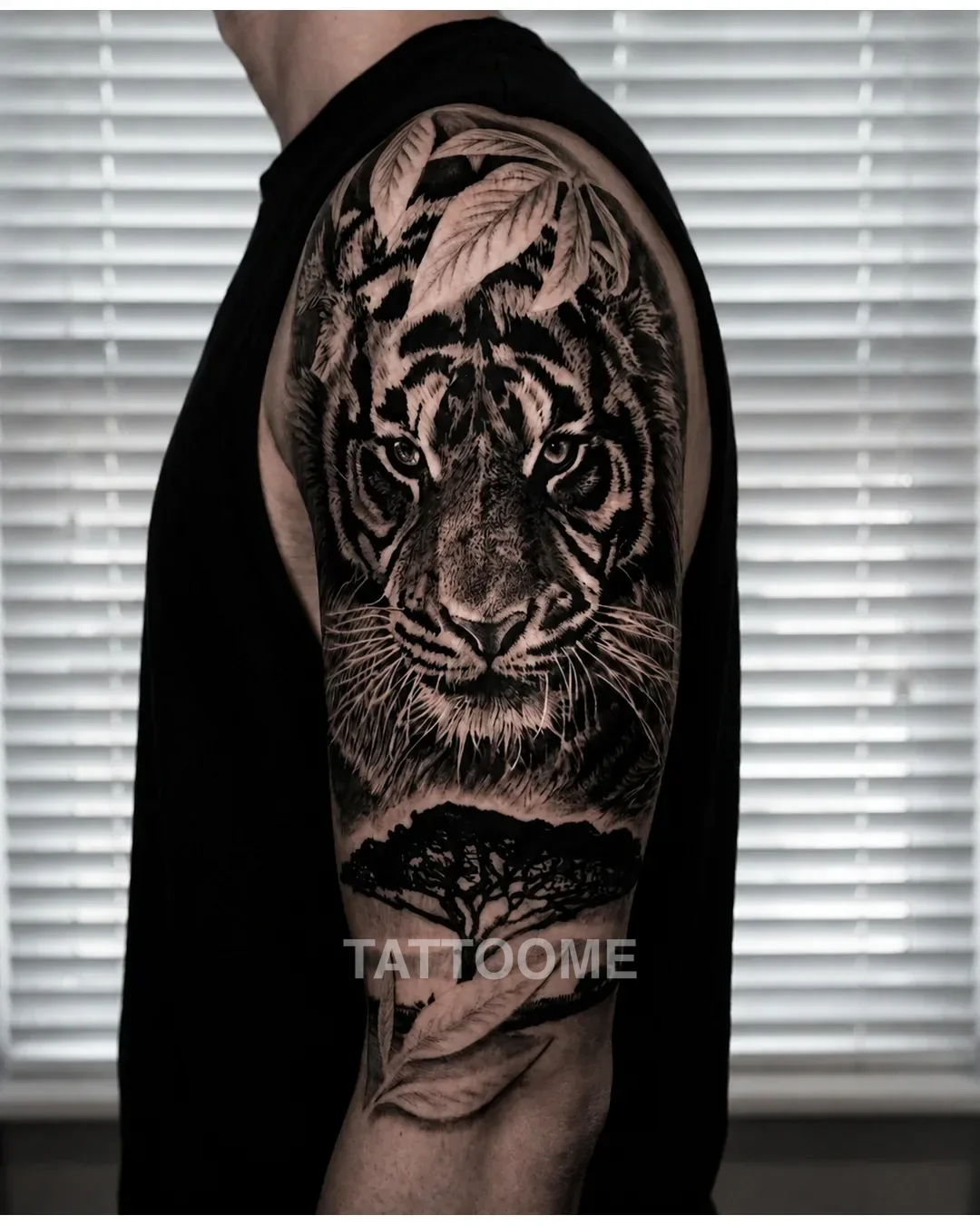 블랙앤그레이 호랑이 - chedo_tattooism 1