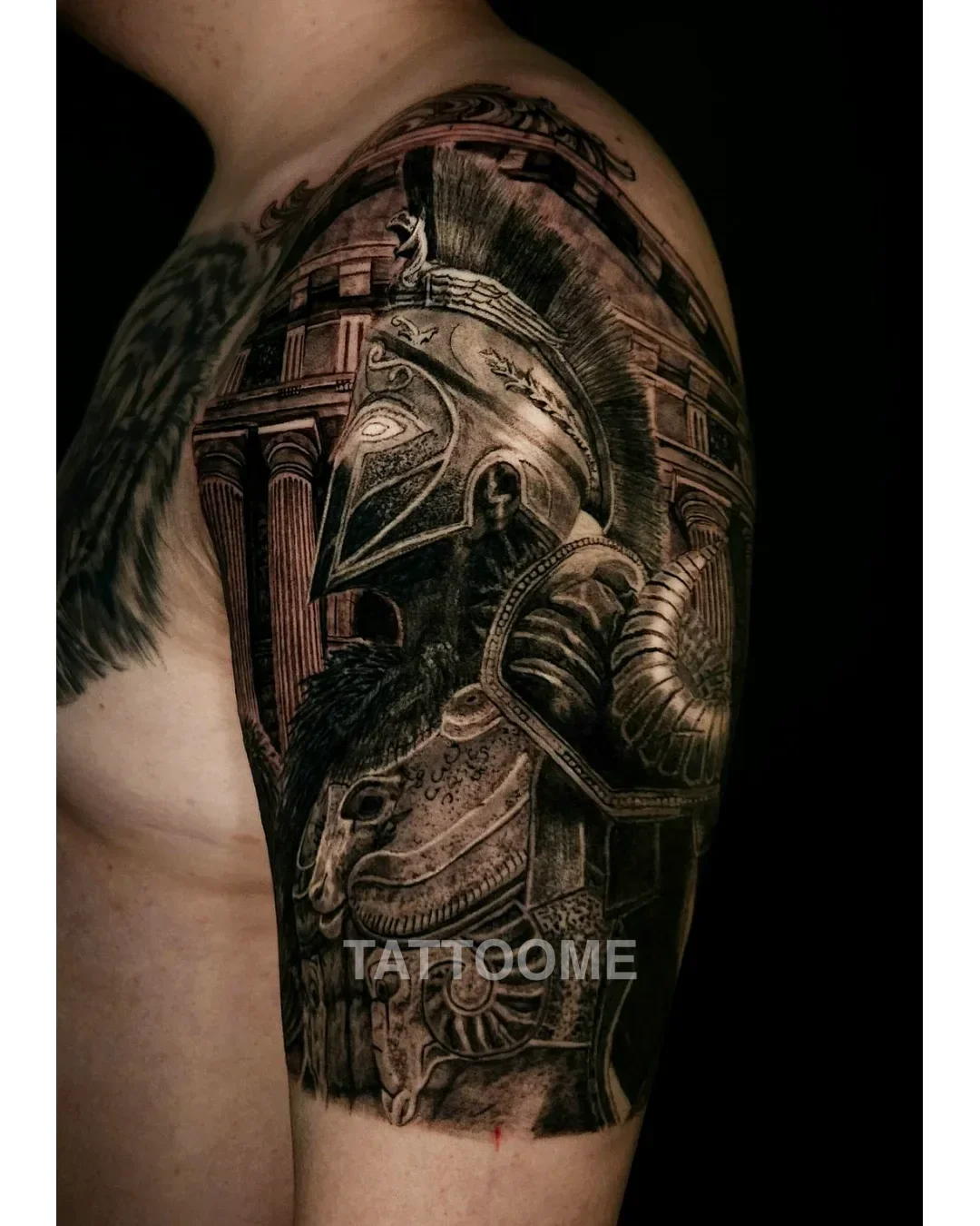 블랙앤그레이 전사 - chedo_tattooism 2