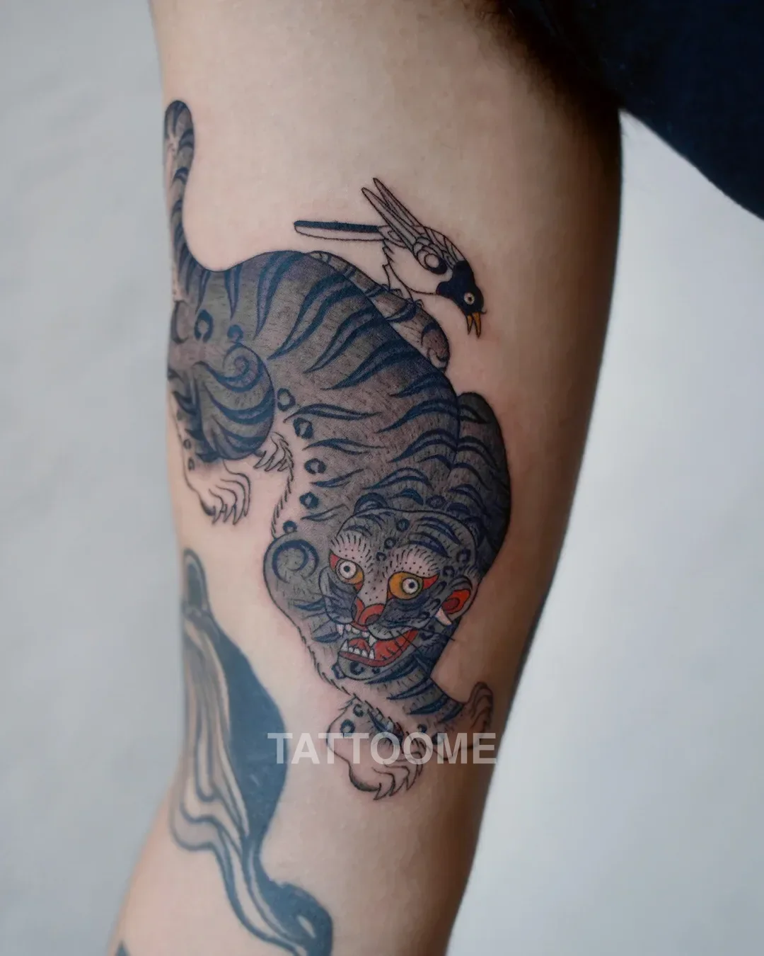 블랙워크 한국화 민화 호랑이 까치 호작도 팔 - onsil.ink