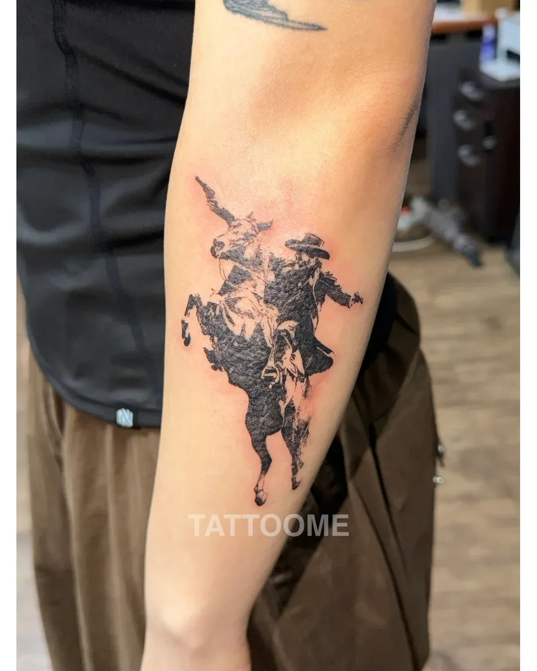 블랙워크 카우보이 - teddy_.tattoo 8