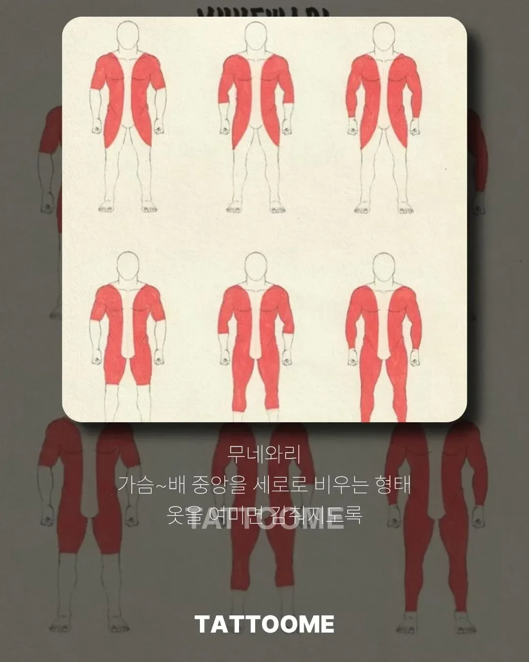 이레즈미 무네와리 형태 — 가슴 중앙을 비운 구성