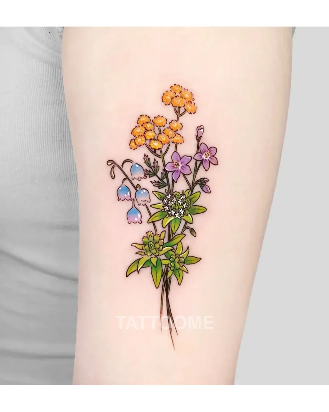 감성타투 꽃다발 - ongi_tattoo