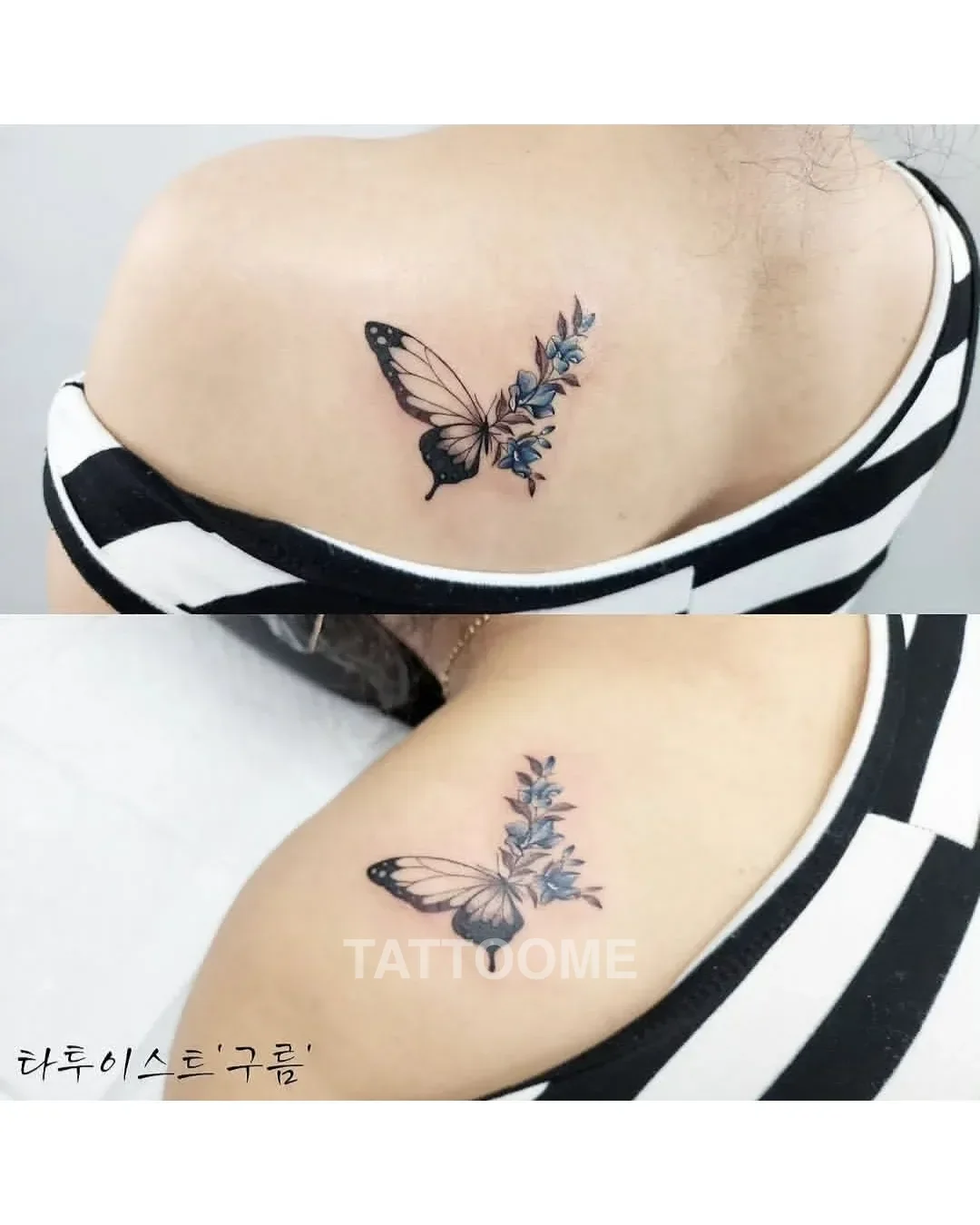 꽃 나비타투 - tattooist_gurum_ 7
