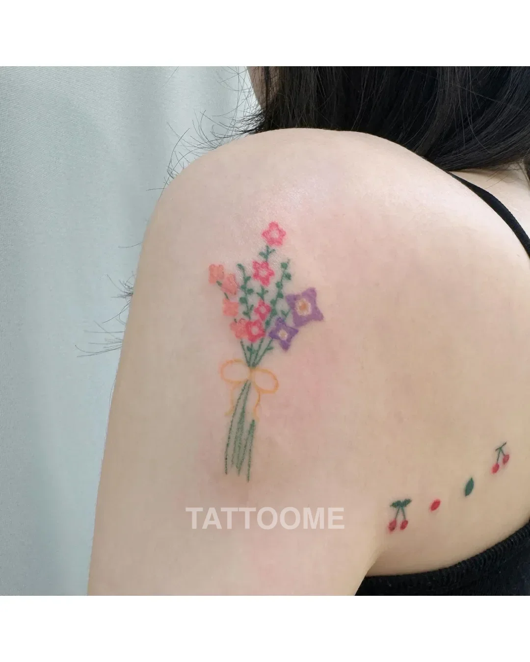 미니타투 꽃 - handpoke__hami