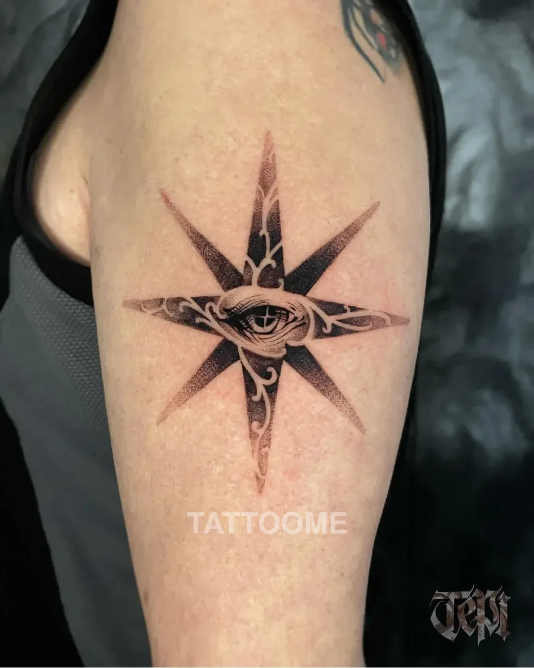 블랙워크 눈 - tepi_tattoo