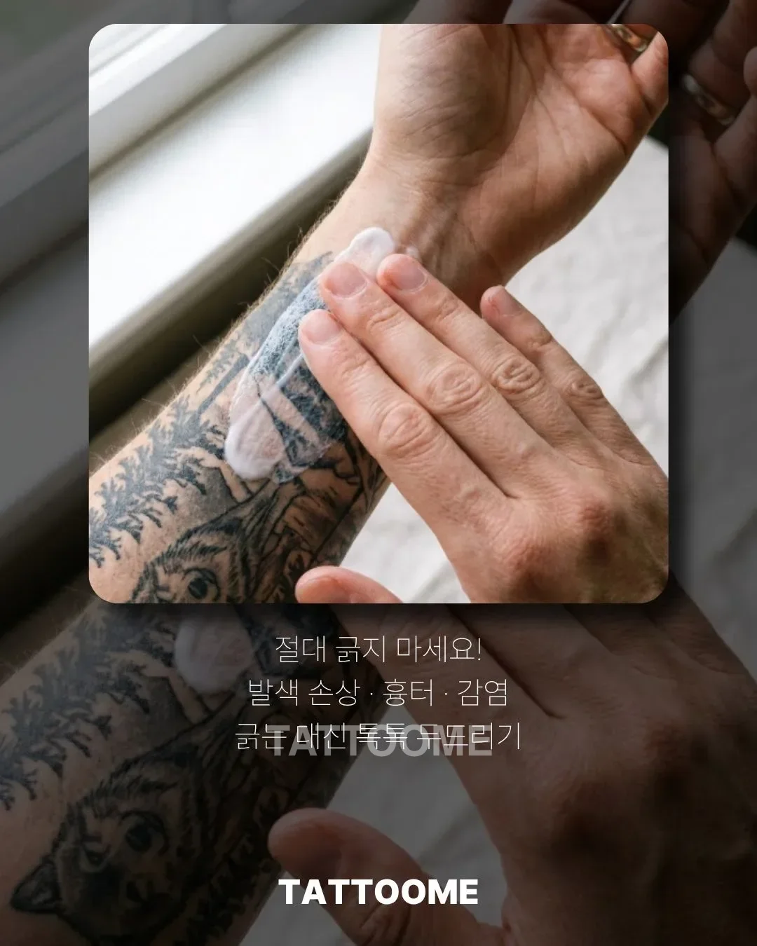 타투를 긁으면 안 되는 이유와 보습