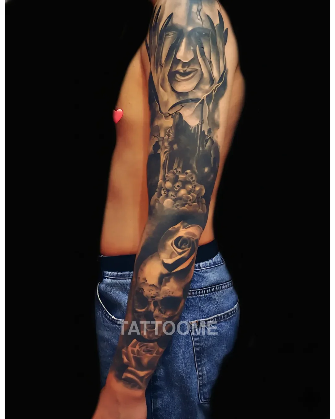 블랙앤그레이 긴팔 사신.스컬 - _elletattoo_ 7