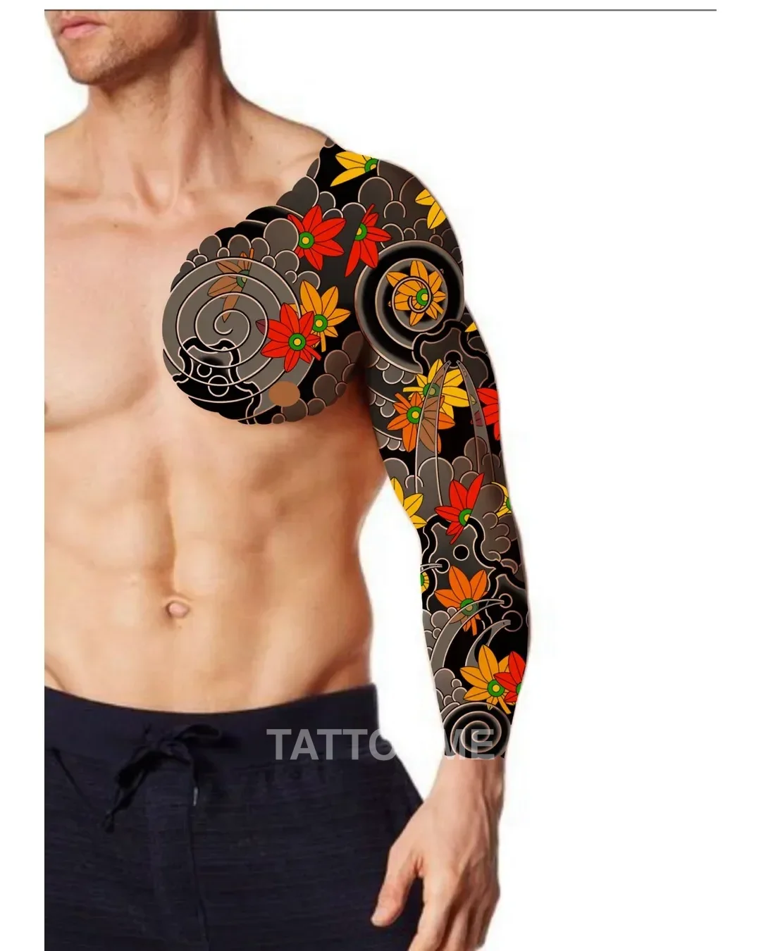 이레즈미 도안 단풍후부키 풀컬러 가슴긴팔 - tattooist_yuye