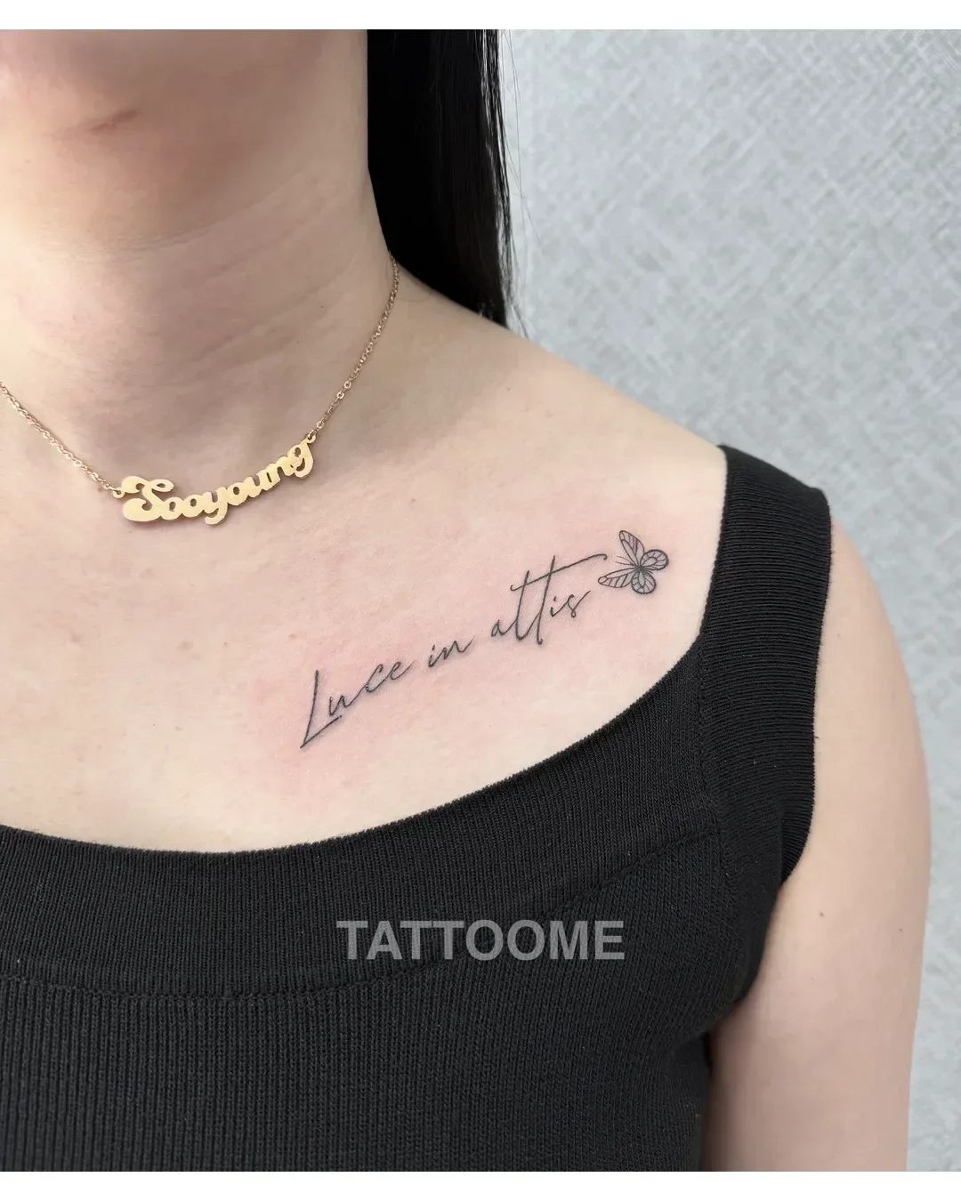 레터링 쇄골 - dy__tattooer 7