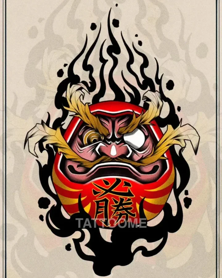 뉴스쿨 도안 달마 도안 - hyoku_tattooing