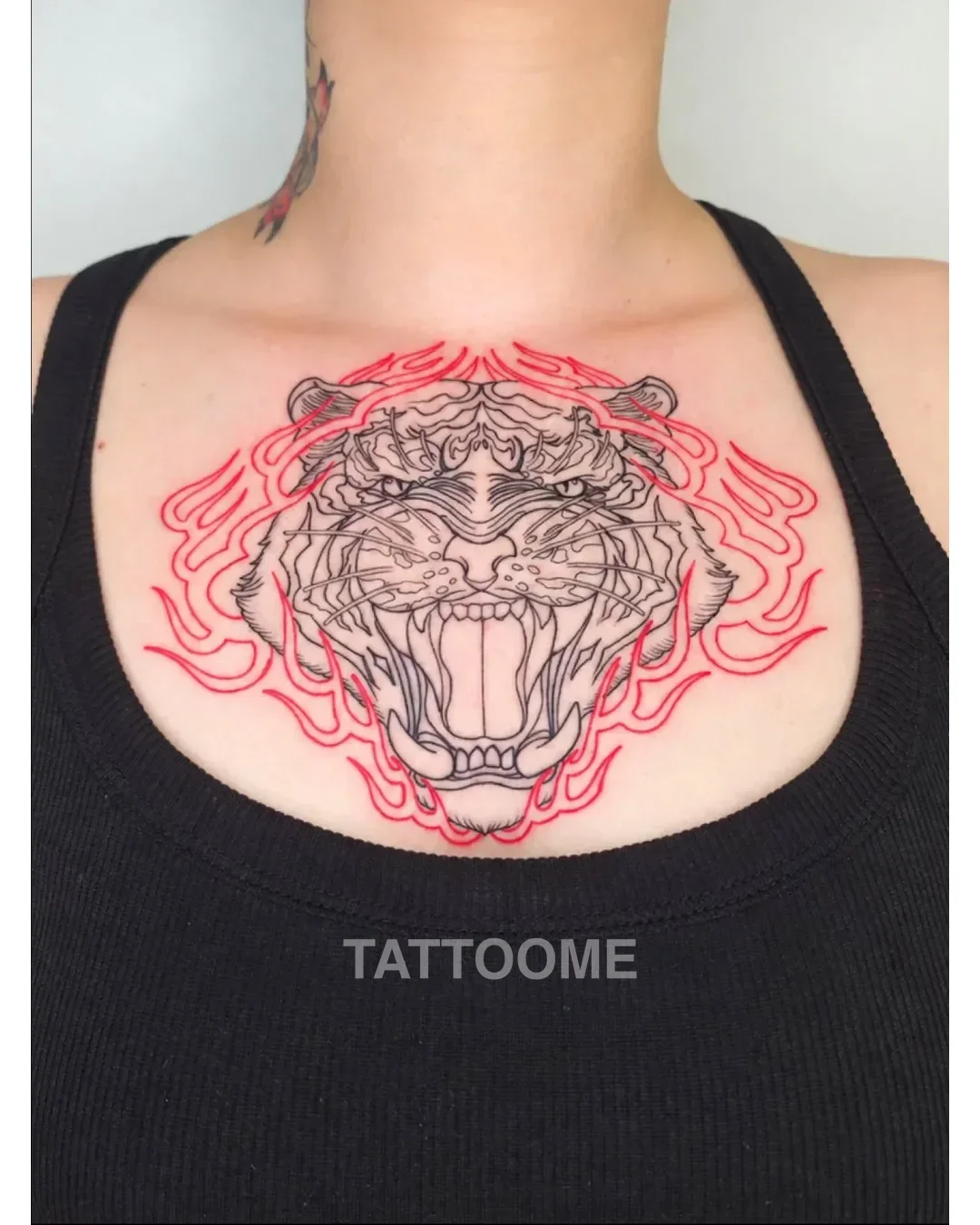 뉴스쿨 호랑이 가슴 라인 - hyoku_tattooing 2