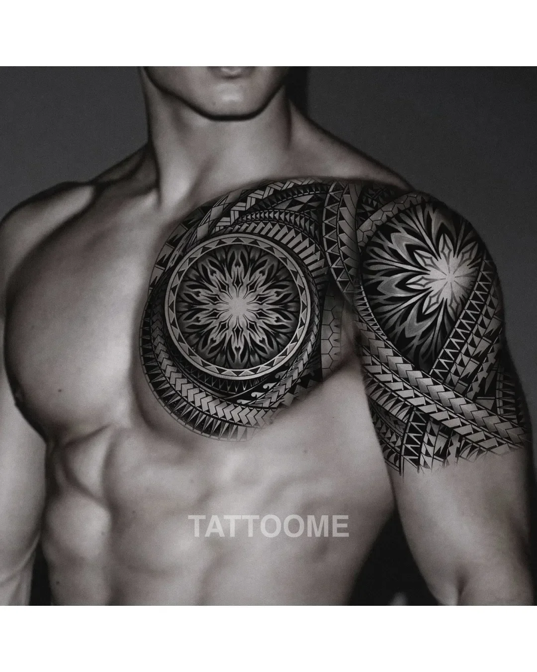 폴리네시안 도안 반팔 - giwon_tattoo