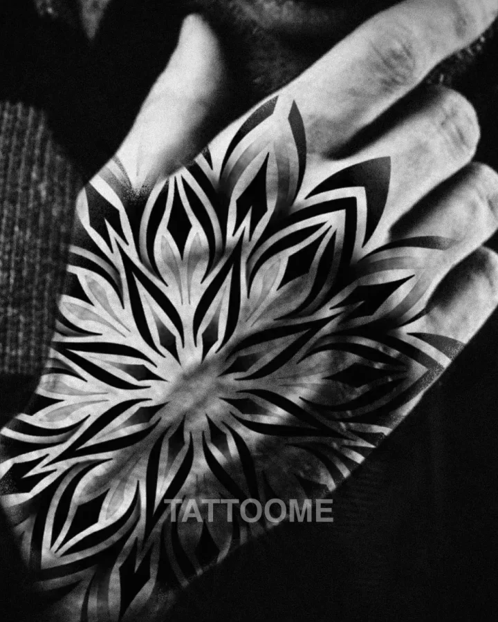 폴리네시안 도안 손등 - giwon_tattoo