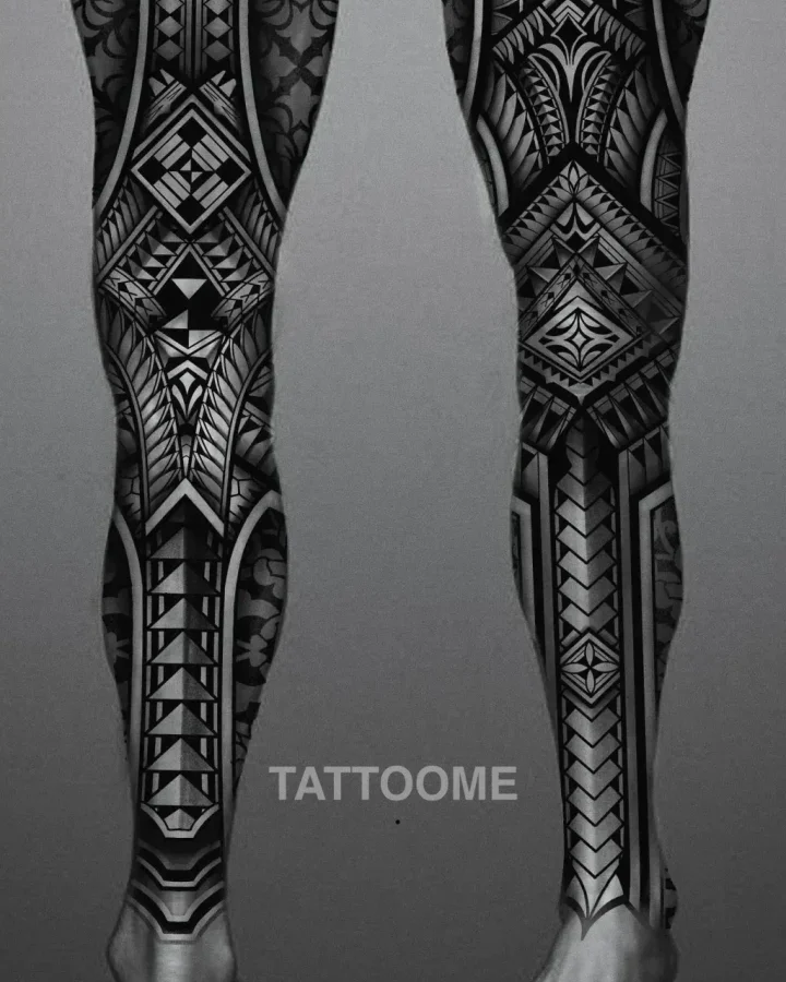 폴리네시안 도안 긴다리 - giwon_tattoo