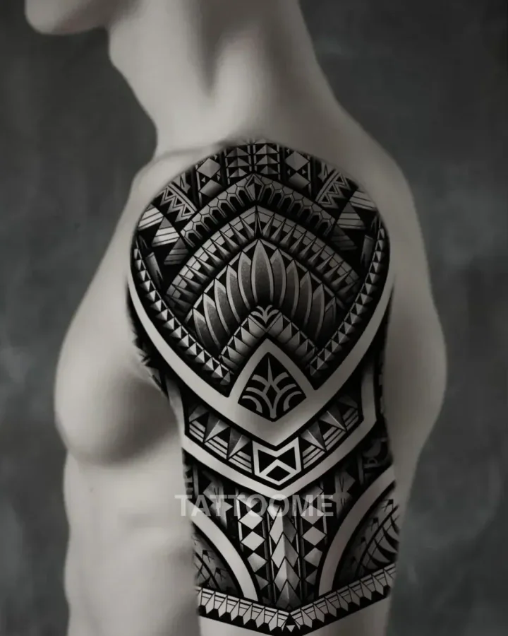 폴리네시안 도안 팔 - giwon_tattoo